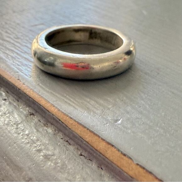 Lois Hill Solid 925 Sterling Silver Band Rube Ring Size 6.25 - Picture 4 of 9